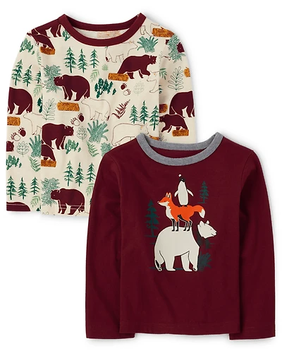 Toddler Boys Bear Top 2-Pack