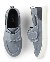 Boys Chambray Boat Shoes