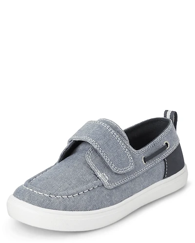 Boys Chambray Boat Shoes