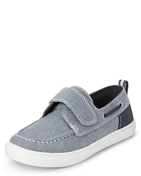 Boys Chambray Boat Shoes