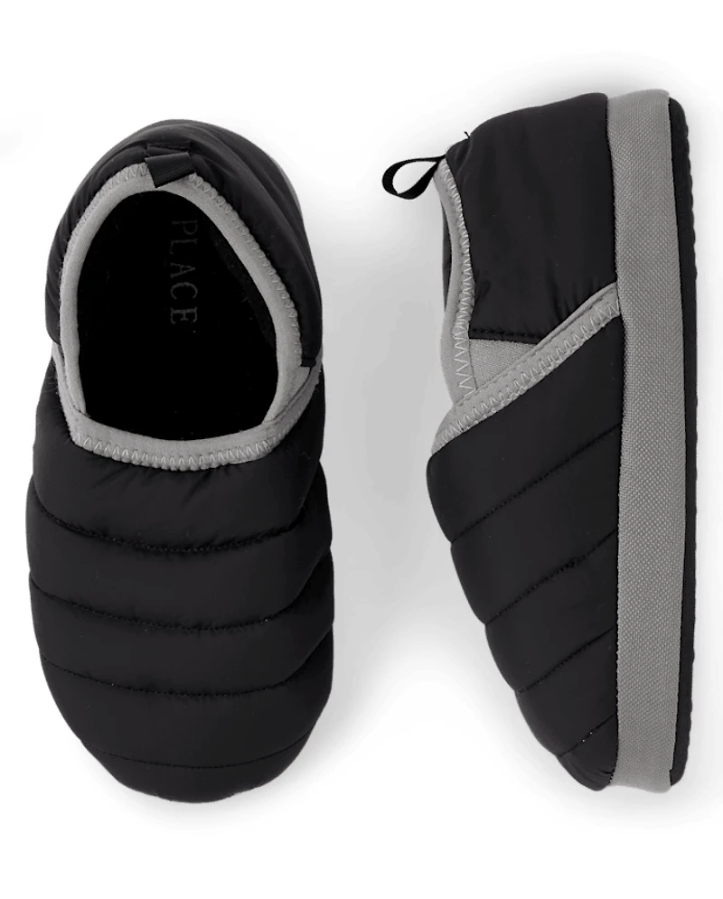 Boys Quilted Slippers