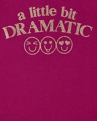 Baby And Toddler Girls Dramatic Graphic Tee
