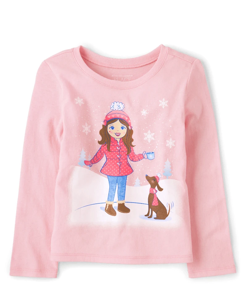 Baby And Toddler Girls Girl Graphic Tee