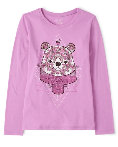 T-shirt graphique ours polaire pour fille
