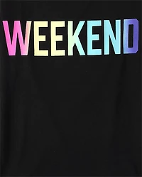 Girls Rainbow Weekend Top