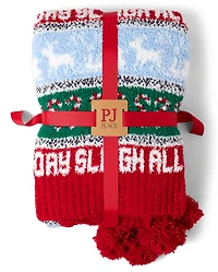 Adult Fairisle Sleigh Blanket