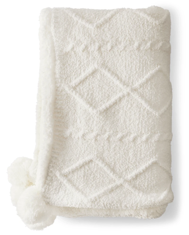 Adult Cable Knit Cozy Blanket