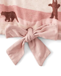 Womens Matching Family Bear Sweater Knit Pajamas