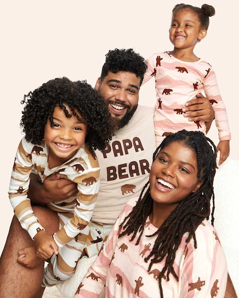 Womens Matching Family Bear Sweater Knit Pajamas