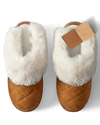 Womens Quilted Slide Slippers