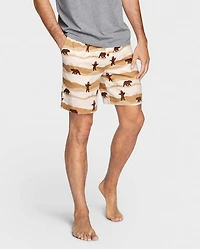 Mens Matching Family Bear Flannel Pajama Shorts