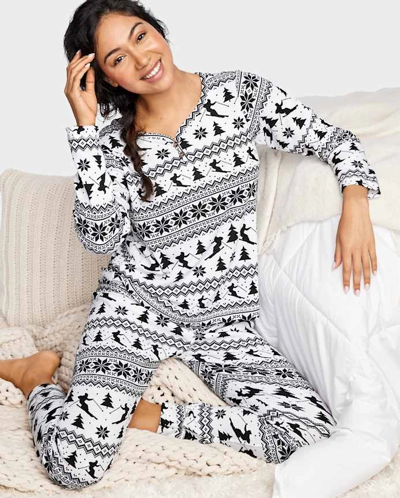 Womens Ski Thermal Pajamas