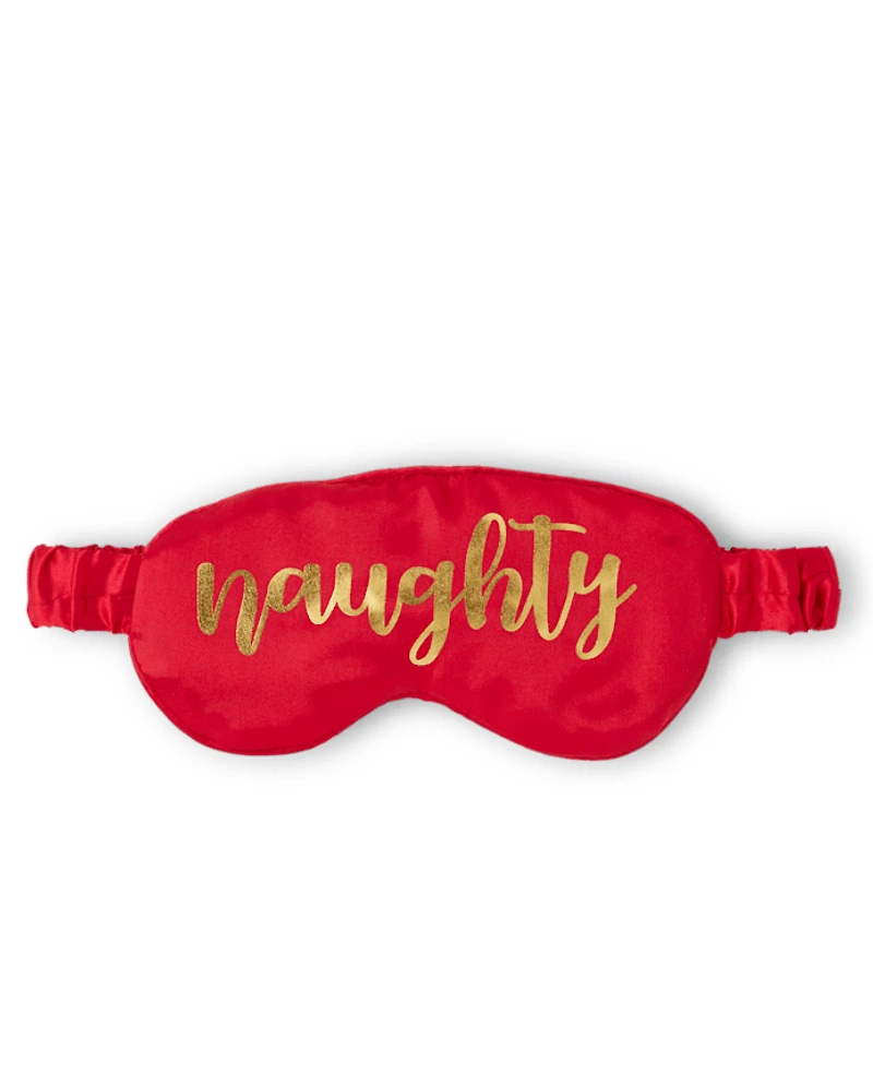 Womens Reversible Naughty Nice 2-Piece Accessory Set