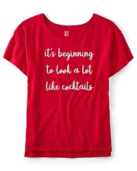 Womens Christmas Graphic Sleep Tee