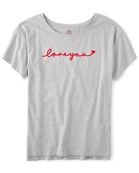 Womens Valentine's Day Graphic Sleep Tee