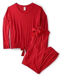 Womens Tie Front Modal Pajamas