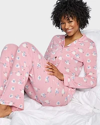 Womens Snowmen Modal Pajamas