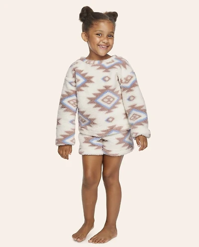 Girls Mommy And Me Print Sherpa Pajamas
