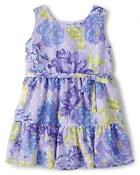 Toddler Girls Mommy And Me Floral Tiered Dress