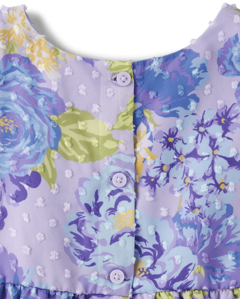 Toddler Girls Mommy And Me Floral Tiered Dress