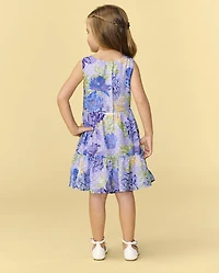 Toddler Girls Mommy And Me Floral Tiered Dress