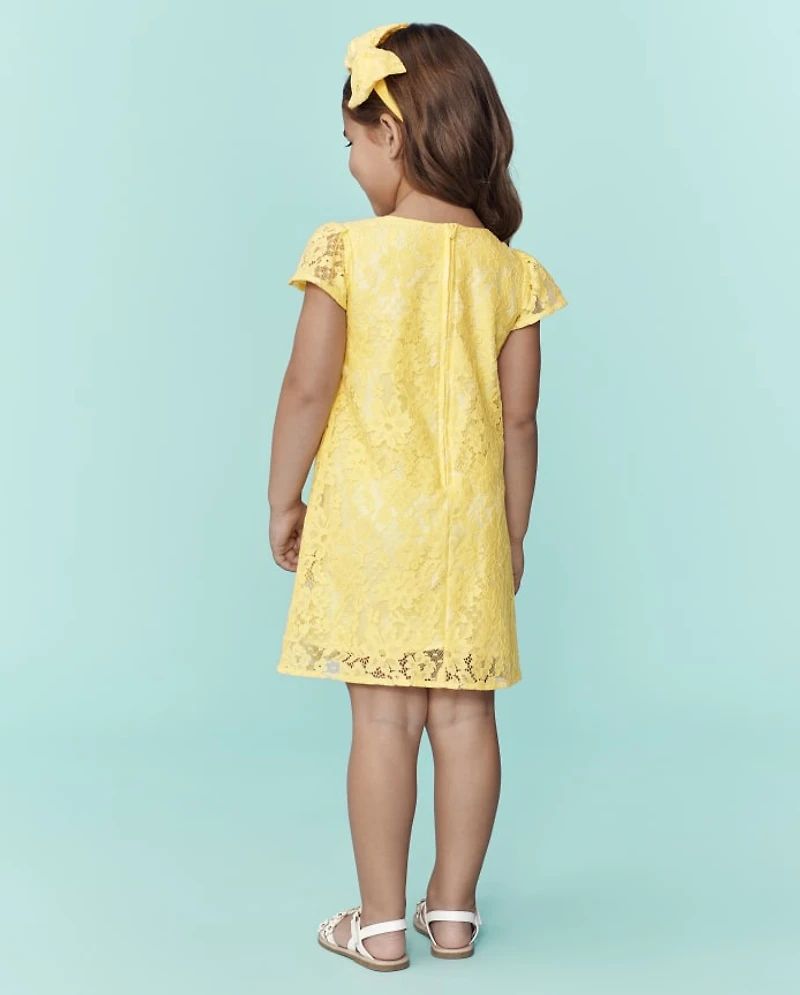 Toddler Girls Lace Shift Dress