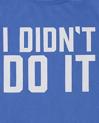 Baby And Toddler Boys Didn't Do It Graphic Tee