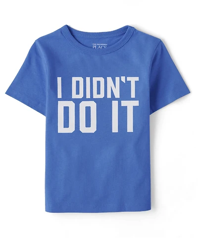 Baby And Toddler Boys Didn't Do It Graphic Tee