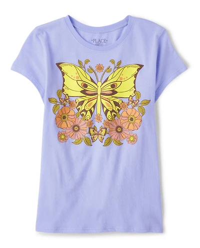 Girls Butterfly Graphic Tee