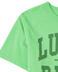 Boys Matching Family St. Patrick's Day Lucky Dude Graphic Tee