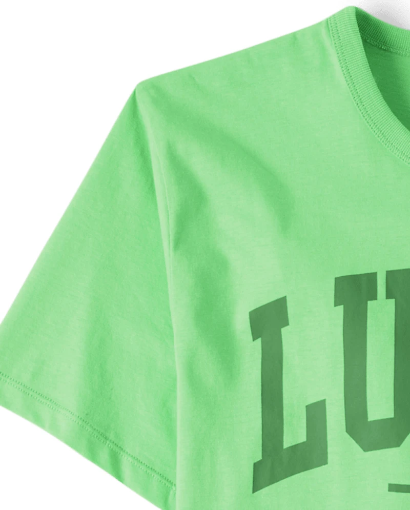 Mens Matching Family Lucky Dad Graphic Tee