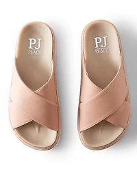 Womens Criss-Cross Slides