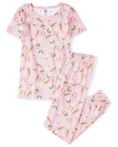 Womens Matching Family Easter Bunny Cotton Pajamas
