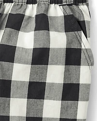 Womens Print Poplin Pajama Shorts