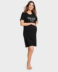 Womens Mom Modal Maternity Sleep Shirt