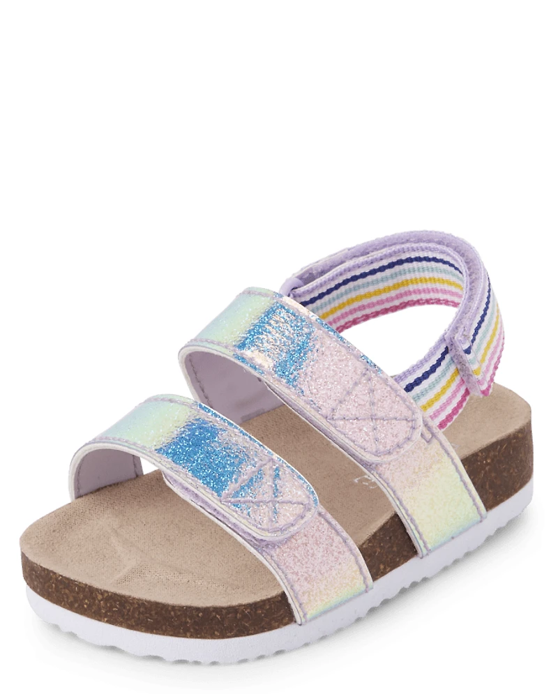 Baby Girls Holographic Sandals