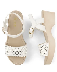 Girls Perforated Clog Sandals