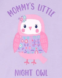 Baby And Toddler Girls Night Owl Snug Fit Cotton Pajamas