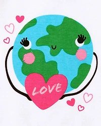 Baby And Toddler Girls Earth Snug Fit Cotton Pajamas 2-Pack