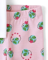 Lot de 2 pyjamas Earth en coton ajustés pour bébé et toute-petite fille