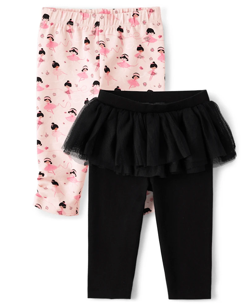 Baby Girls Ballerina Tutu Pants 2-Pack