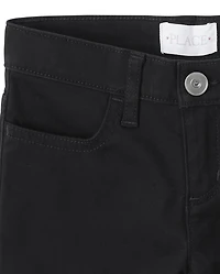 Girls Roll Cuff Twill Skimmer Shorts