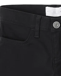 Girls Roll Cuff Twill Skimmer Shorts