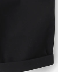 Girls Roll Cuff Twill Skimmer Shorts