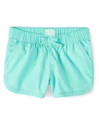 Girls Twill Pull On Shorts