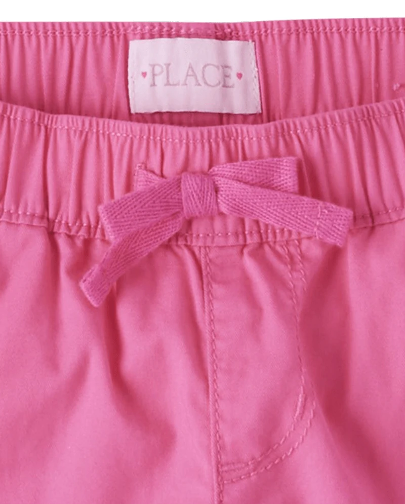 Girls Twill Pull On Shorts