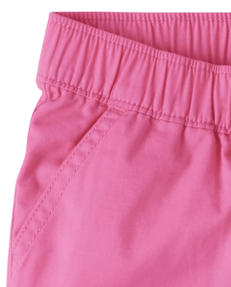 Girls Twill Pull On Shorts
