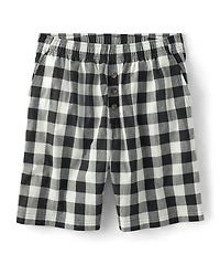 Mens Print Poplin Pajama Shorts