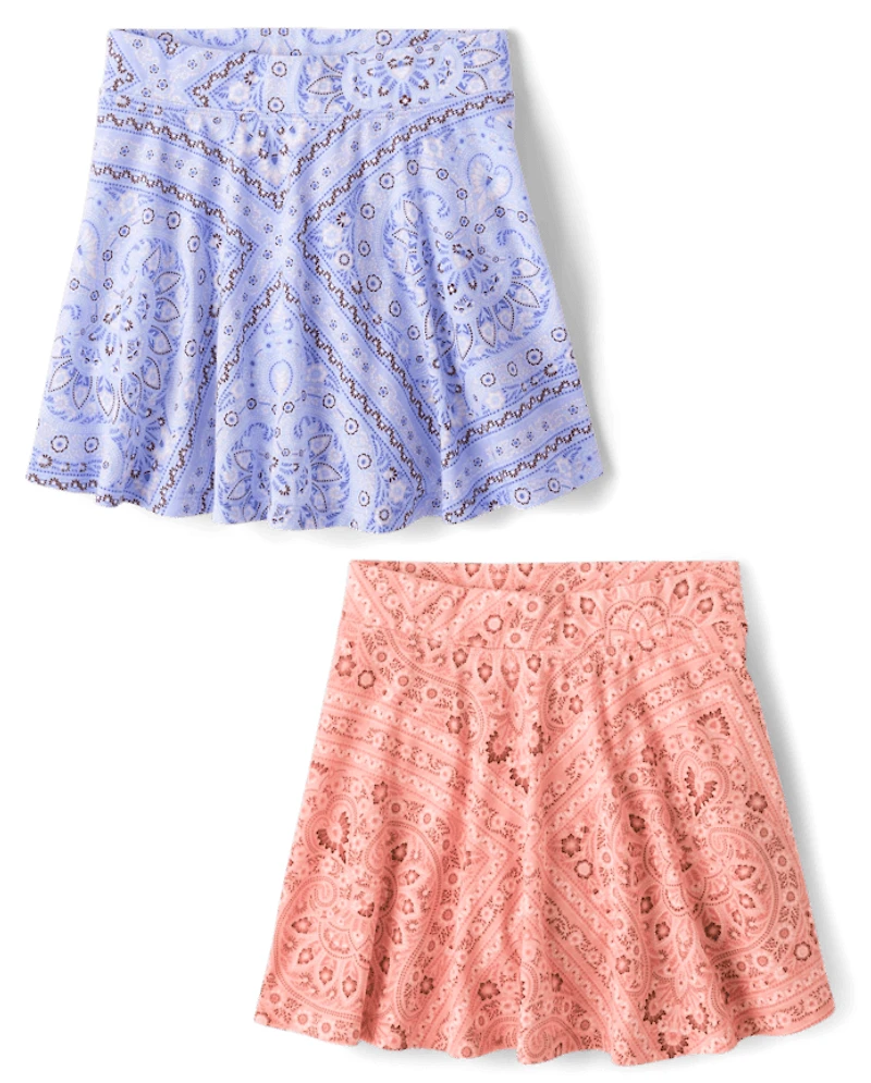 Girls Print Skort 2-Pack