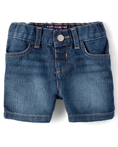 Baby And Toddler Girls Denim Shortie Shorts